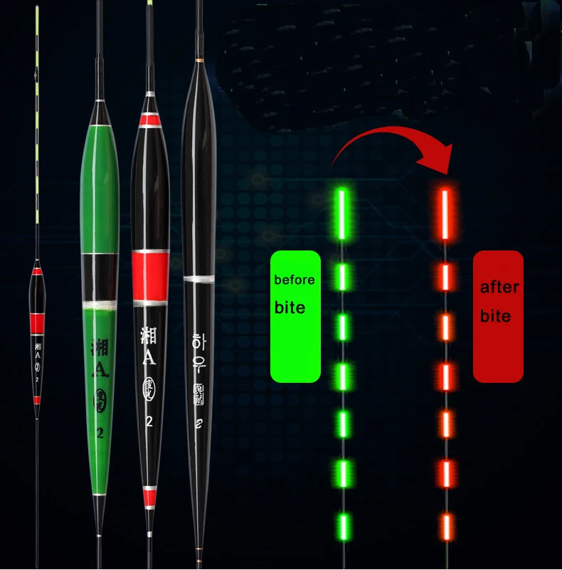 

Smart LED Light Fishing Float Night Luminous Fishing Floats Smart Led Light Automatically Remind Fishing Float 9 Sizes