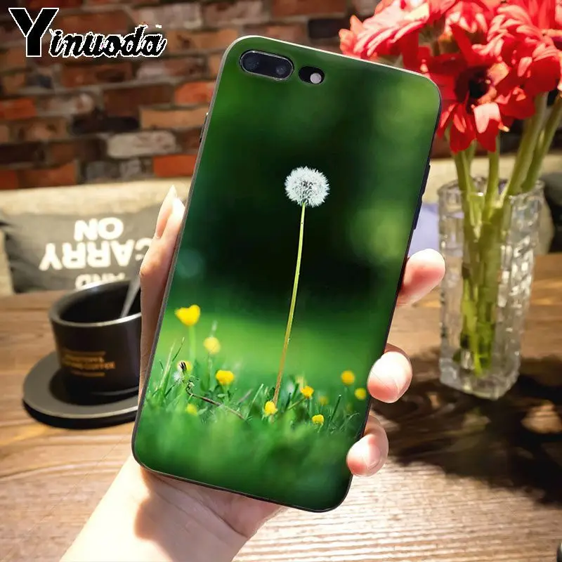 Популярный чехол Yinuoda с изображением одуванчика летающего цветка для Apple iPhone 8 7 6 6S