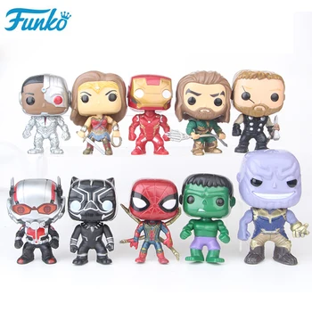 

10pcs Funko POP Marvel Super Hero Avenger Iron Hulk Captain America PVC Action Figures Collectible Model Toys Gifts 25F32
