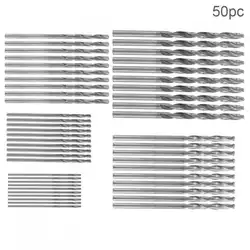 50 шт./компл. сверла высокая скорость Метрическая HSS сверло с покрытием набор 1,0-3,0 мм Малый резец сопротивление для Дырокол
