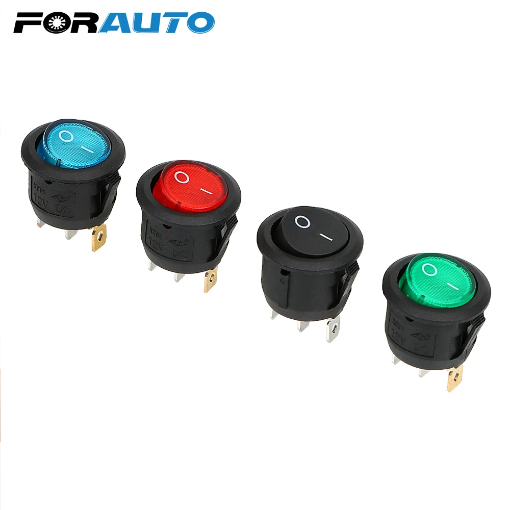 

4pcs/Set 12V ON/OFF Round Rocker Switch LED illuminated Car Dashboard Switch