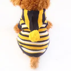 Арми магазин осень/зима в желтую полоску шляпа собака свитер Модные свитеры для Товары для собак 6091009 щенок Поставки Оптовая Продажа