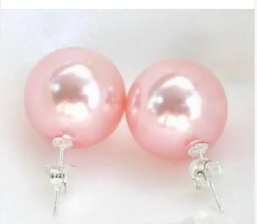 10mm Gray south sea shell pearl round beads silver Stud earrings AAA | Украшения и аксессуары