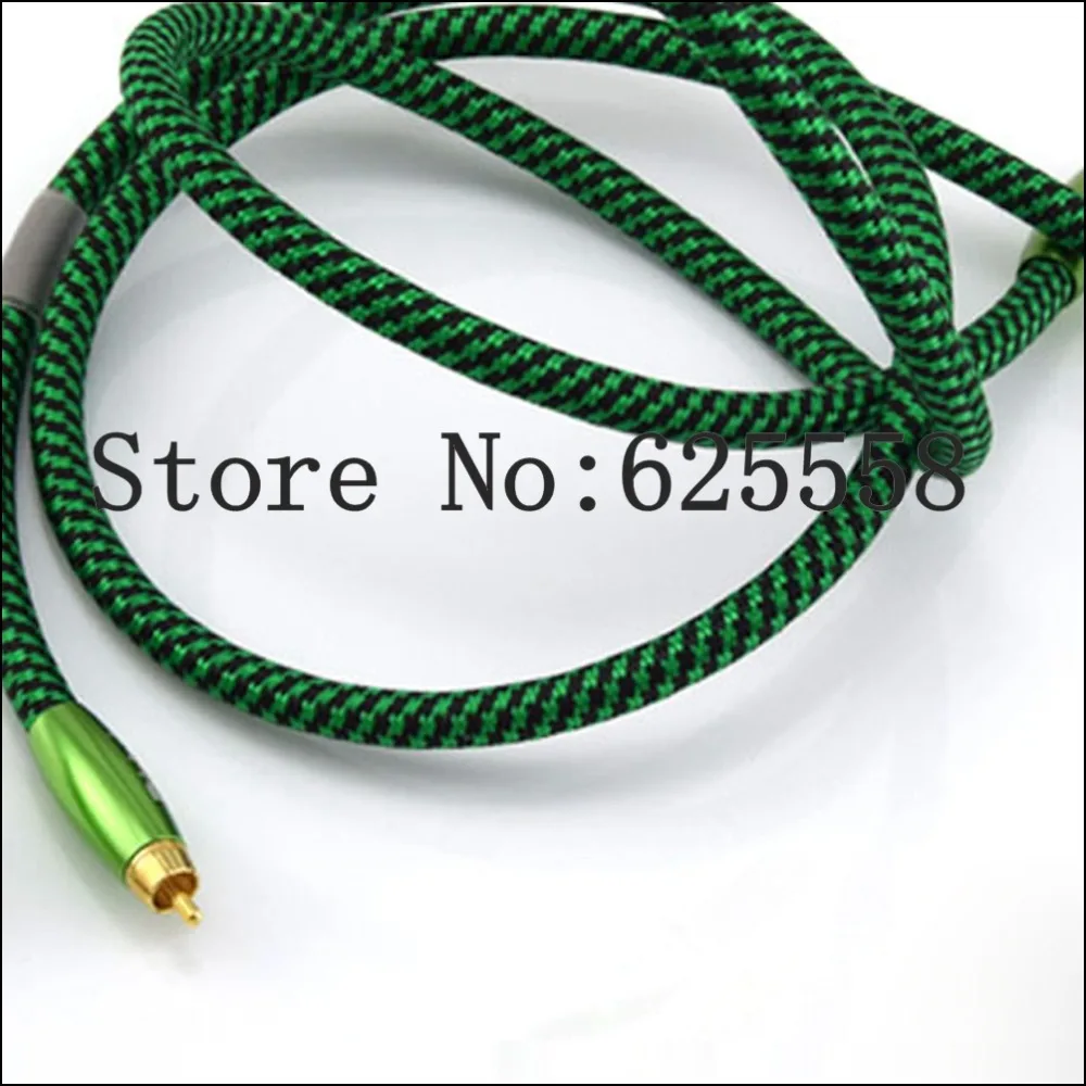 

1M Hifi Silver Plated RCA Audio Cable Green RCA Interconnect Cable