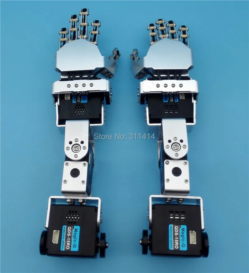 Humanoid 3DOF робот левая рука правая рука с пятью пальцами манипулятор и сервопривод для DIY робототехники рука в сборе