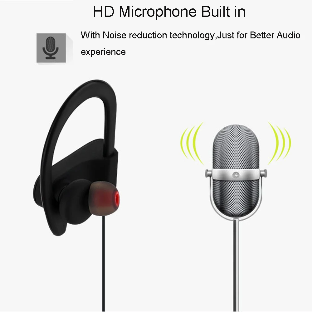 Bluetooth Eearphone Sports Running Wireless Headset Auricular