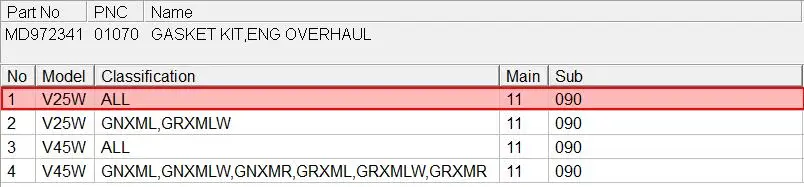 Капитальный ремонт двигателя прокладка комплект для Mitsubishi Pajero Montero II 2nd 3.5L 6G74 MD972341