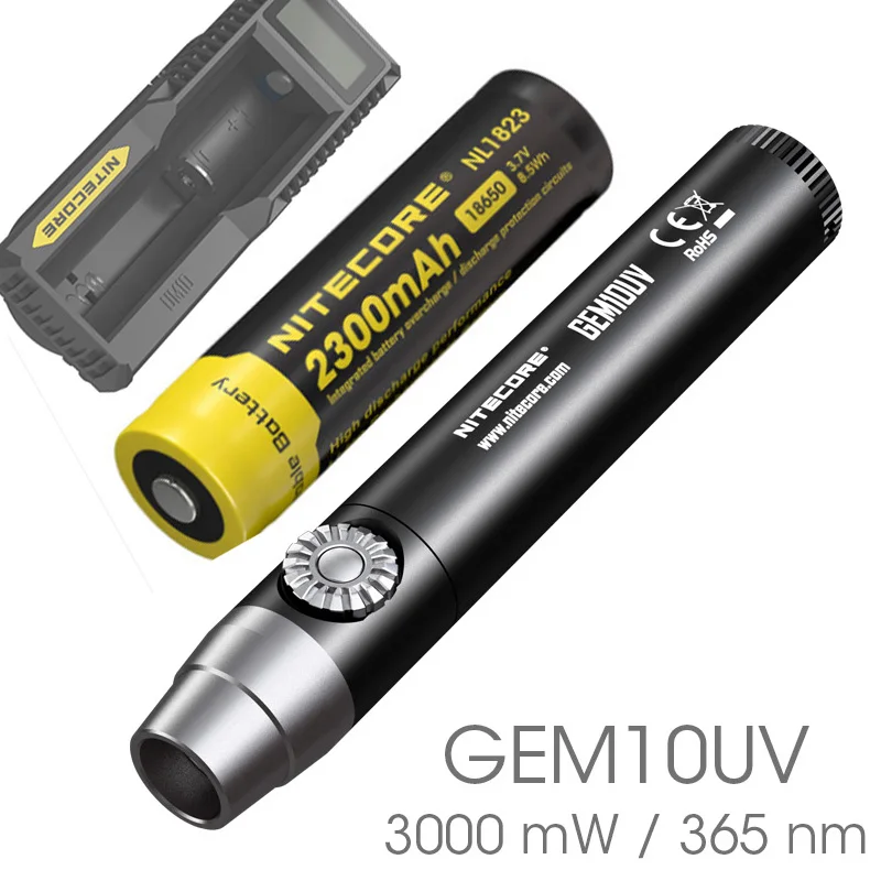 

Nitecore GEM8 GEM8UV GEM10 GEM10UV Brightness Professional Gemstone Identification Flashlight with Ultraviolet/White Light