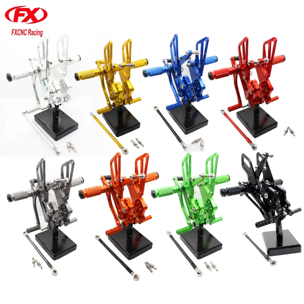 

For Kawasaki ZX10R ZX 10R 2004 - 2005 Aluminum CNC Motorcycle Rider Rear Sets Rearset Footrest Footpegs Foot Pegs Pedals FXCNC