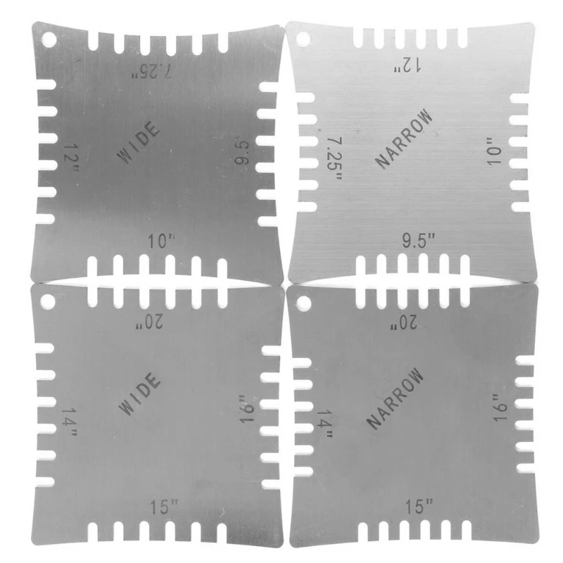 

4pcs Guitar Notched Radius Gauges Fingerboard Measuring Tools FOR Luthier