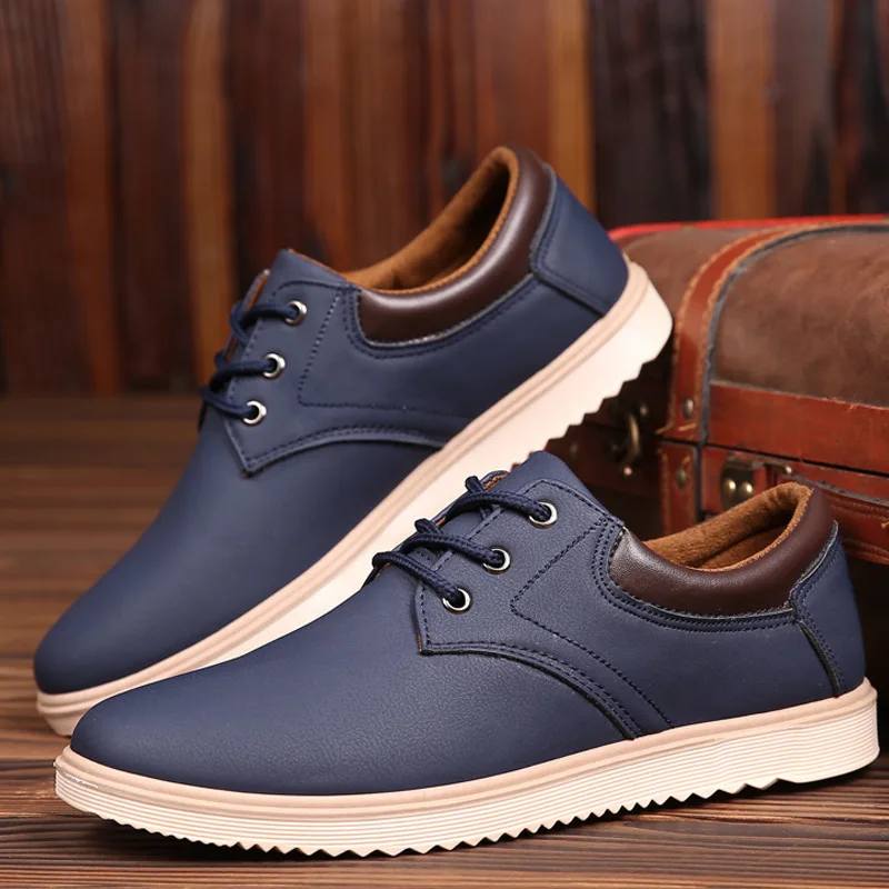 Men's New Leather Shoes Fashion Derby Shoes Oxfords Man Outdoor Non-slip Waterproof Work Footwear Classic Casual Best Sellers