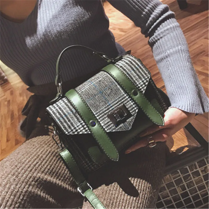 

New Fashion Patchwork Stripe Bag Women Crossbody Bags High Quality Hanbag Women Shoulder Bag Hit Color Ladies mini Messenger Bag