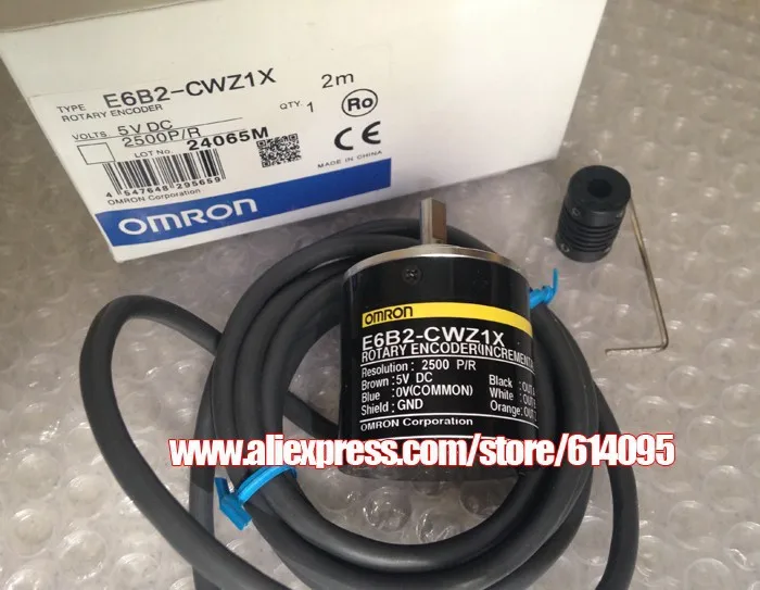 1 шт. E6B2-CWZ1X 2500 P/R кодировщик для OMRON/цифровой высокоточный роторный кодировщик/2500 линейный Инкрементальный кодировщик