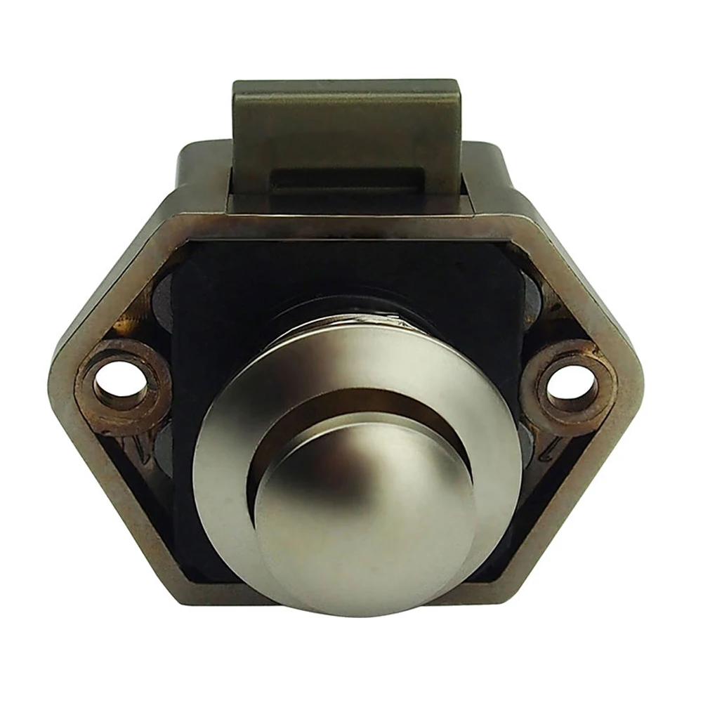 

Push Lock Cupboard Door Knob RV Cabinet Drawer Caravan Motor Home Push Button Latch