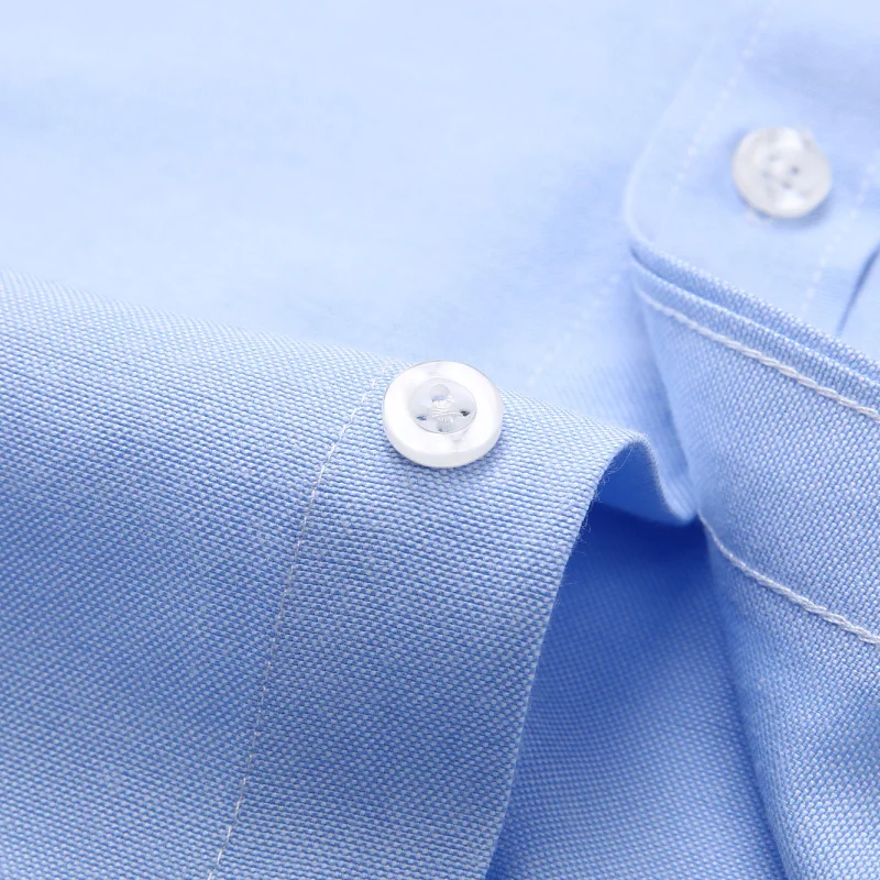 Men Casual Shirts Dress Shirts Fashion Oxford Mens Long Sleeve Solid Color Formal