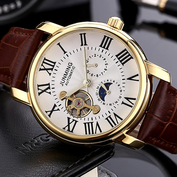 

New Fashion Trend Five-needle Three-plate Men's Waterproof Watches Tourbillon Automatic Mechanical Men Watch Business Male Watch