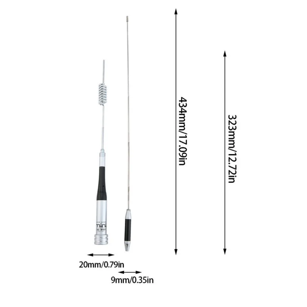 Для на заказ, резиновый автомобиля радио алмаз Sg-m507 144/430 mhz Dual Band 2.15dbi/5.2dbi высокого усиления Мобильная радиоантенна