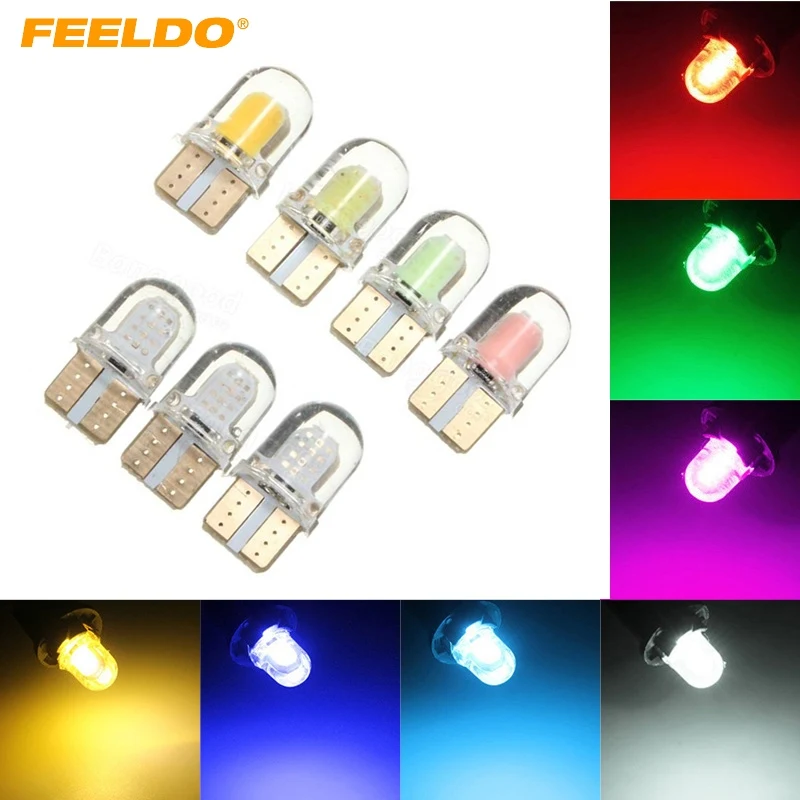 200 шт. Автомобильные светодиодные лампы T10 194 168 W5W COB 8 SMD Led яркая кварцевая белая