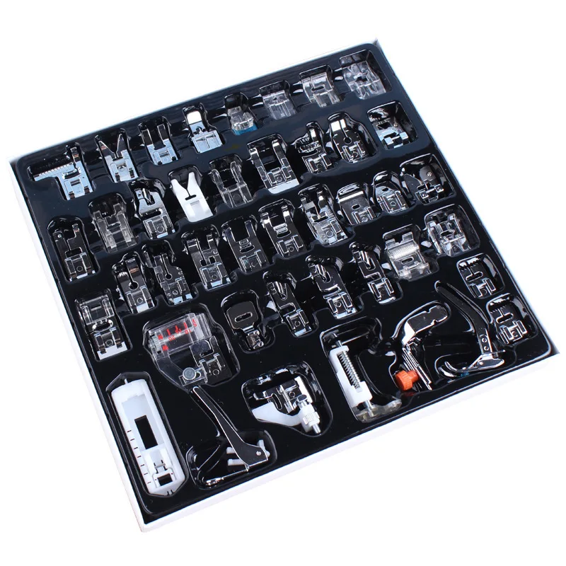 42 Pcs knitting needle Household Sewing Machine Braiding Blind Stitch Darning Presser Foot Feet Kit Set Parts | Дом и сад