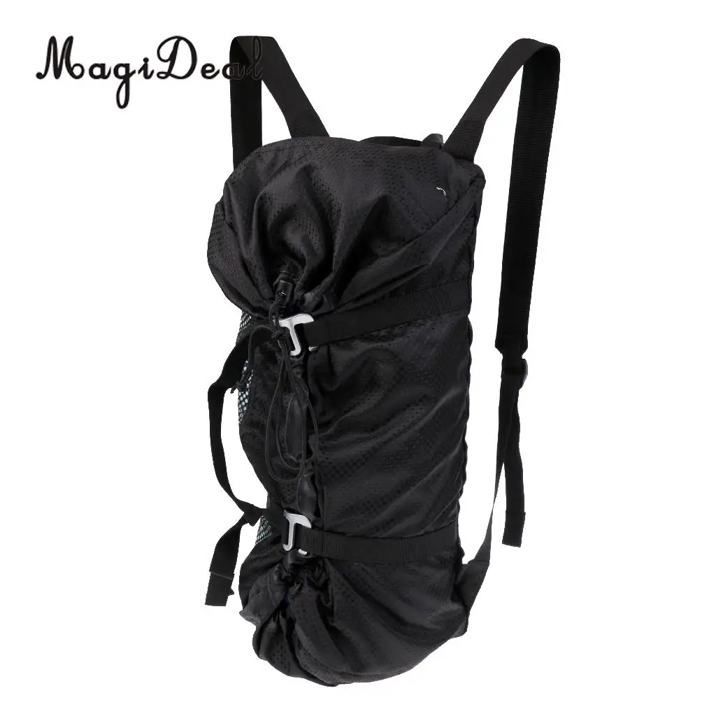 MagiDeal Outdoor Ultralight Folding Rock Climbing Rope Bag Backpack With Ground Sheet & Straps for Camping Caving Equipment Acce