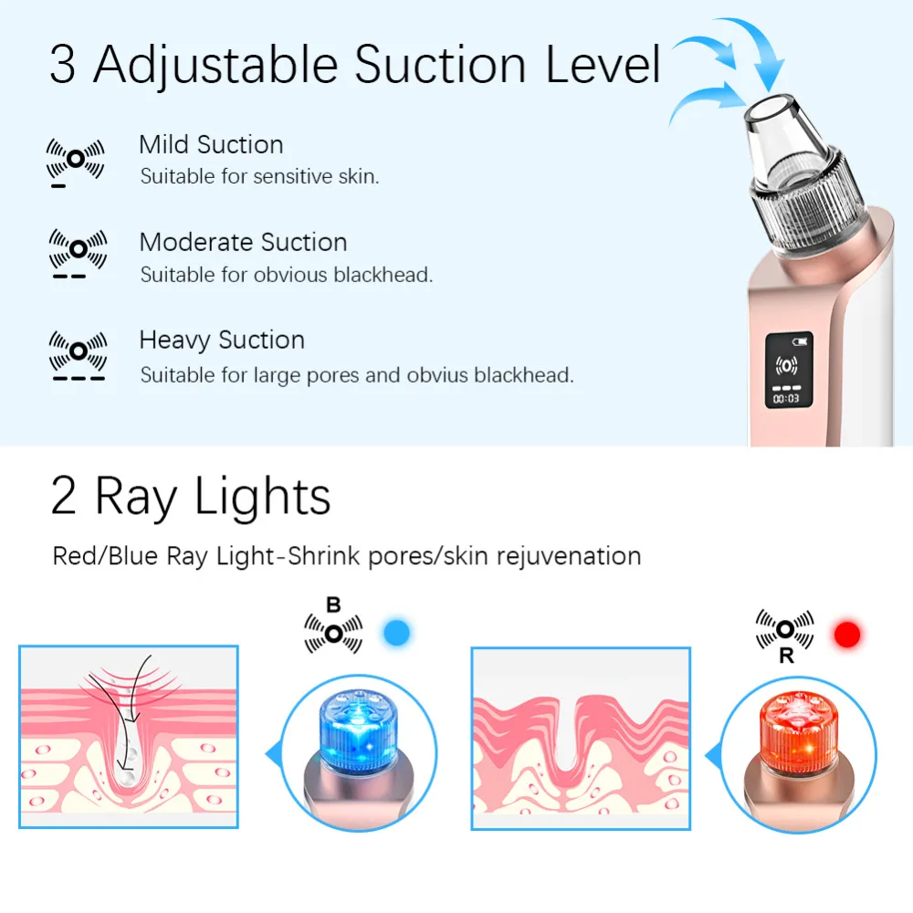 US $22.19 ANLAN Blackhead Remover Vacuum Pore Cleaner Acne Comedones Removal Black Head Remover Face Care Pimples Tools Comedone Extractor