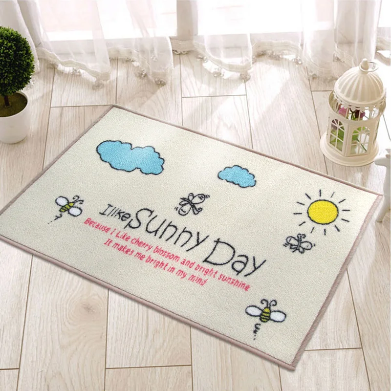 Fresh Style Door Mats Countryside Patterns Printed Bathroom