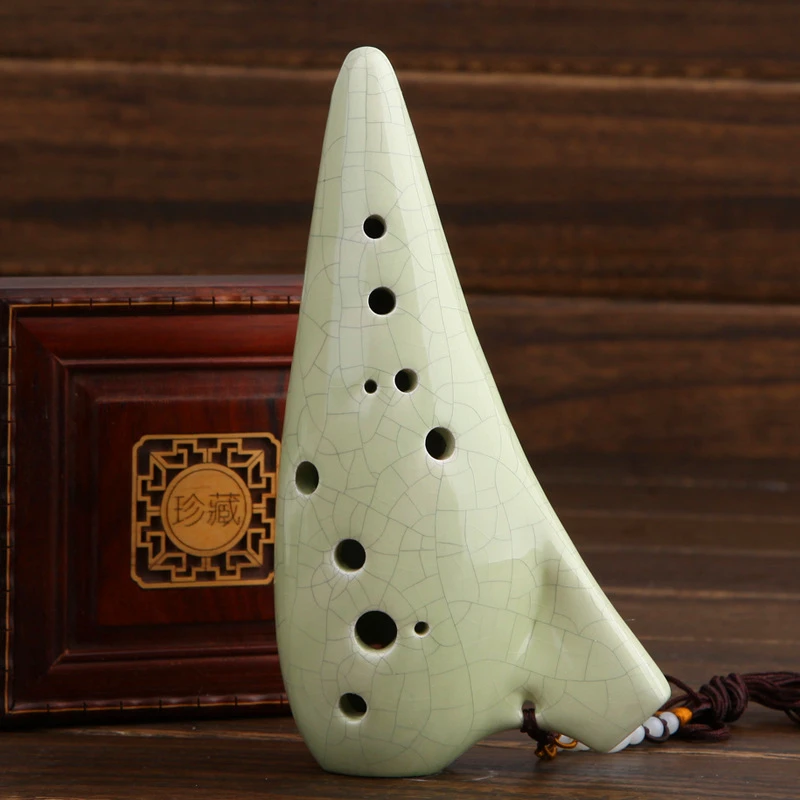 Formato de Rachadura Instrumento de Música Ocarina de 12 Orifícios Alto Chave Flauta Ocarina 12 Folclórica c ac - Image 2