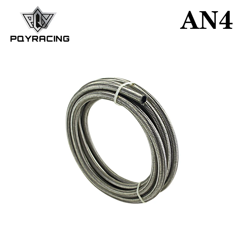 

PQY - AN4 4AN AN-4 (5.6MM / 7/32" ID)STAINLESS STEEL BRAIDED RACING HOSE FUEL OIL LINE 5 METER/5M PQY7111