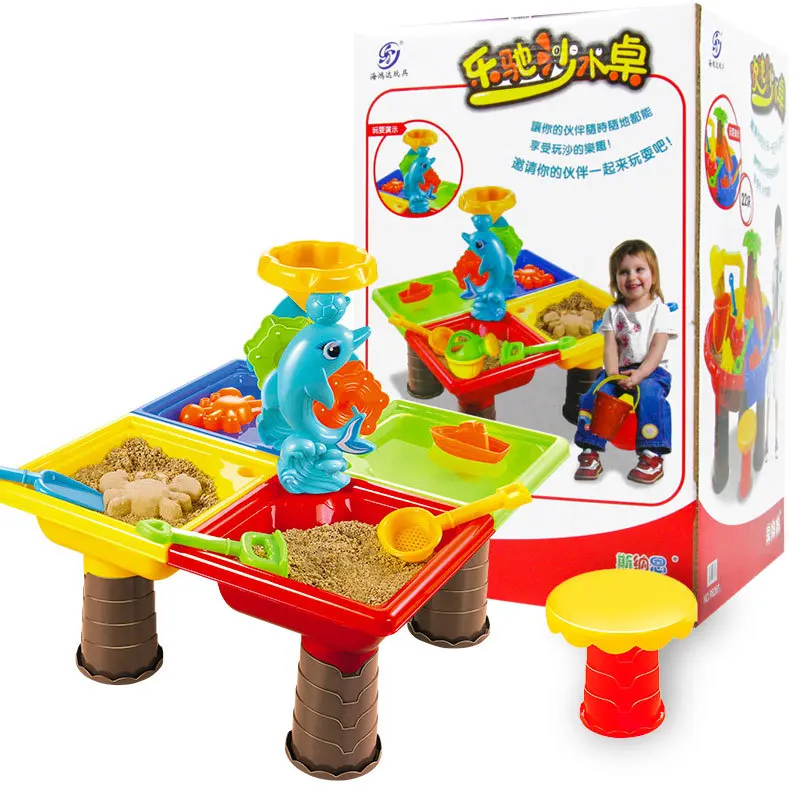 price cut  Sand Table Beach Toys Kids Water Play Set Outdoor Sandbeach Tools Colorful Kawaii Plastic Sand Cast