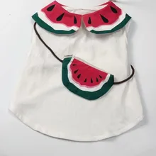 Товары для домашних животных, одежда для щенков, летние милые рубашки с арбузом