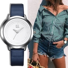 SK 2017 Popular Fashion Women Quartz Watches Lady Dress Watch Leather Women’s Quartz-Watches Clock Reloj Mujer Lovers Gril Gift