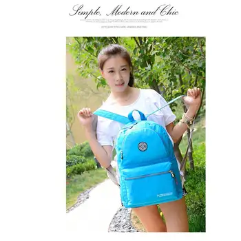 

Jinqiaoer Students Backpack Preppy Style Soft Nylon Female School Backpack for Teenage Girls Pure Color Travel Backpack Women
