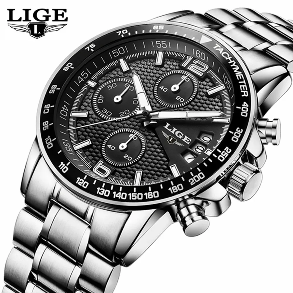 Stainless Steel Montre Lige Homme Amazon Montre Homme Amazon LIGE