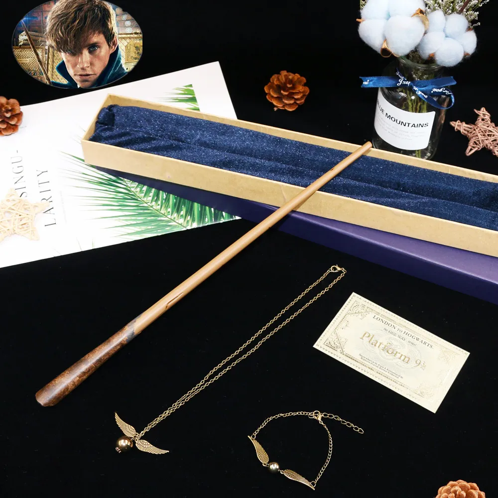 DOOLNNG НОВЕЙШИЙ МЕТАЛЛИЧЕСКИЙ сердечник ha волшебная палочка/Newt Scamander Magics