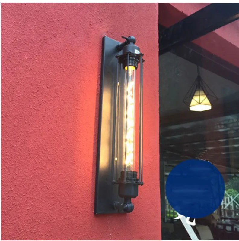 Лофт американский винтажный настенный светильник кровать-освещение глаз-фонарь настенные светильники E27 Светодиодный светильник Лофт ретро настенные светильники