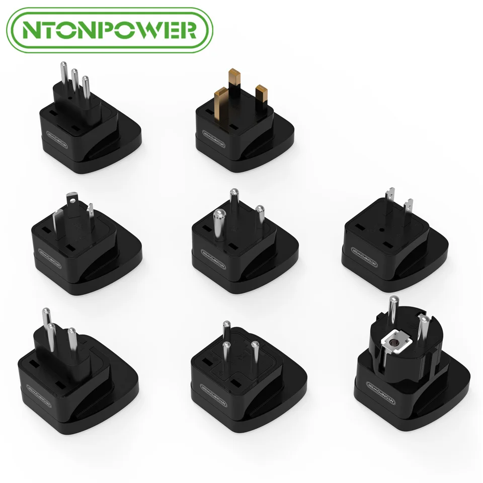 

NTONPOWER Mini DC International Power Plug Adapter Universal Outlet Socket Travel Converter for EU/ UK/ BR/IT/ IS/ IN/ CN/ JP/US