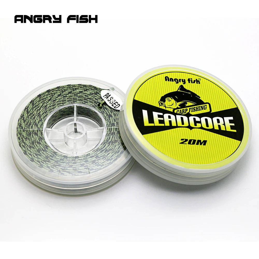 ANGRYFISH Lead Core Carp Fishing Line 25Lbs 35Lbs 45Lbs 60Lbs 20Meters for Carp Rig Making ANGRYFISH Lead Core Carp Fishing Line 25Lbs 35Lbs 45Lbs 60Lbs 20Meters for Carp Rig Making