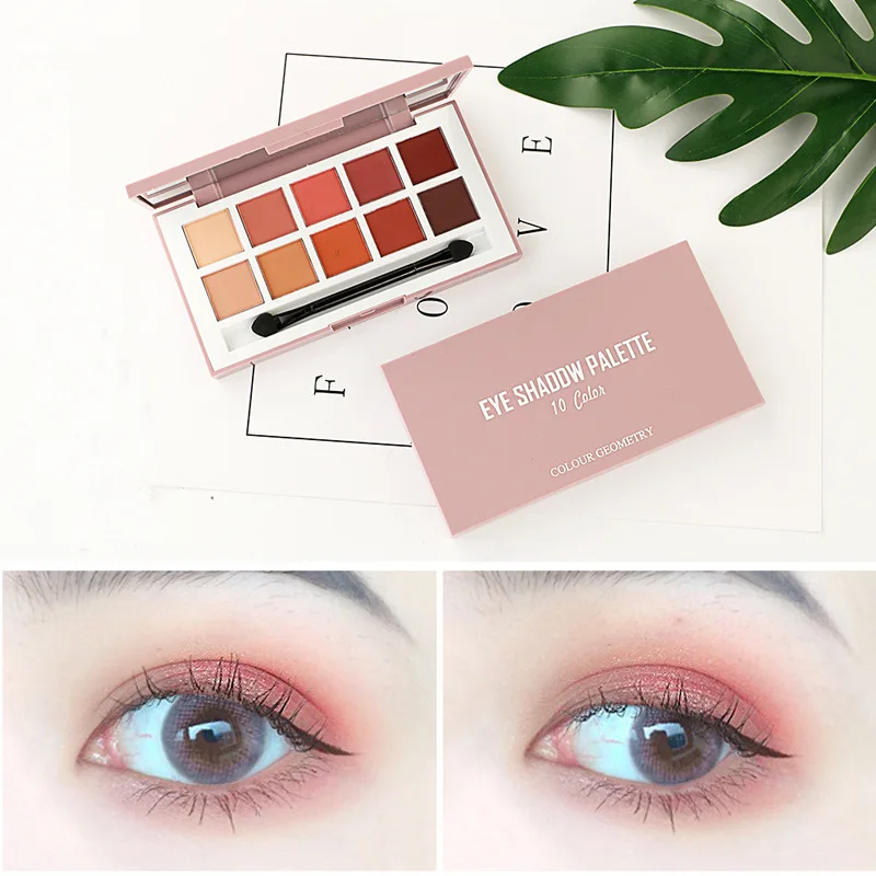 

10 Colors Eye Shadow Palette Matte Pigment Shimmer Waterproof Shadows Balm Make Up Profesional Makeup Pallete