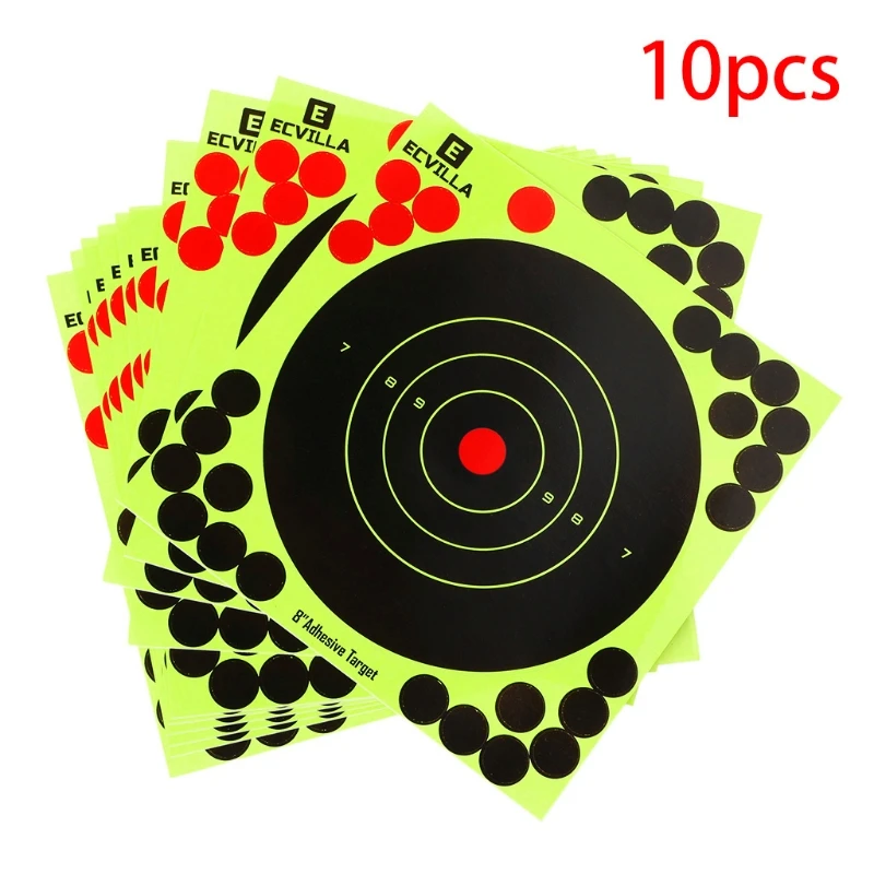 10Pcs/Set Adhesive Target Shooting Sticker Objective Splash Flower 8