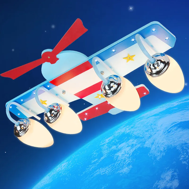

Simple Airplane Ceiling Lamp Bedroom Children Room Cartoon Decoration Remote Control LED Lamp Eye Protection Lamp Free Shipping