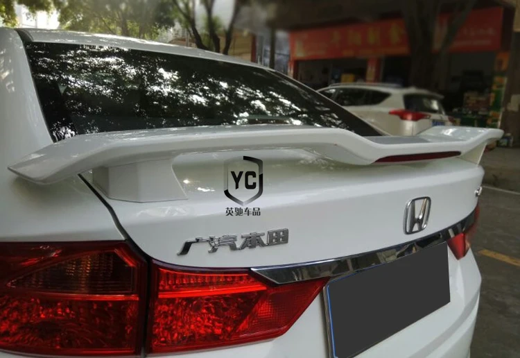 Для Honda City Spoiler GT style украшение в виде хвостового крыла ABS пластик Неокрашенный Грунтовка задний спойлер багажника