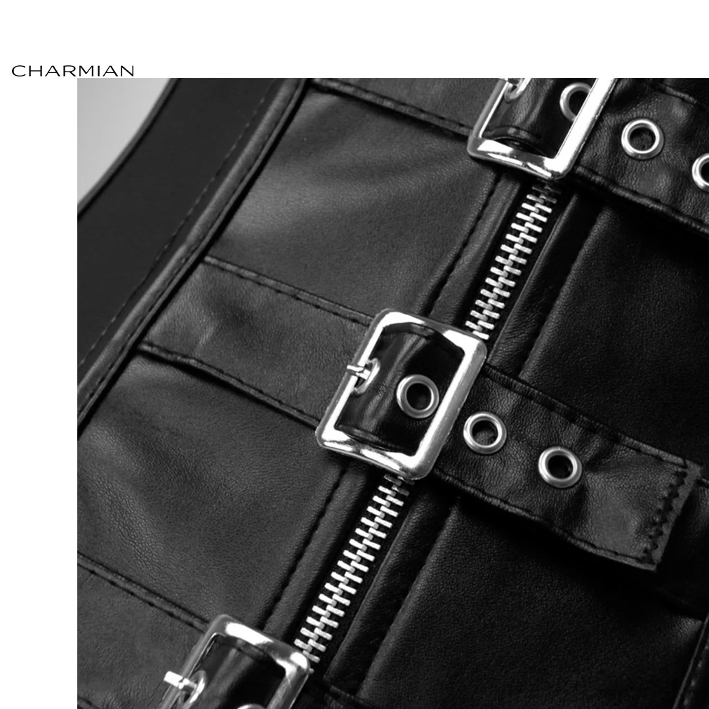 Женский корсет в стиле стимпанк Charmian с завышенной талией ретро со стальными