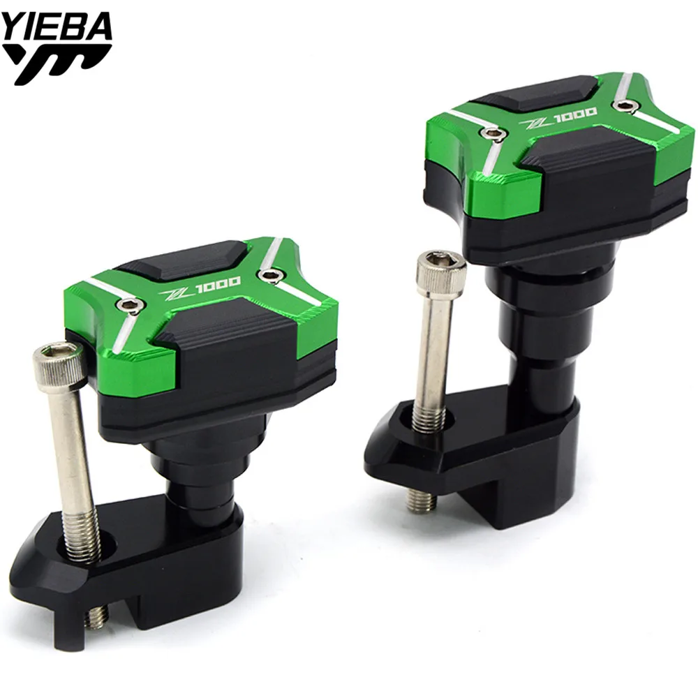 with Z1000 LOGO Motorcycle Frame Sliders Screw Crash Pad Cover Falling Protector Guard For Kawasaki Z1000  z 1000 2015-2016
