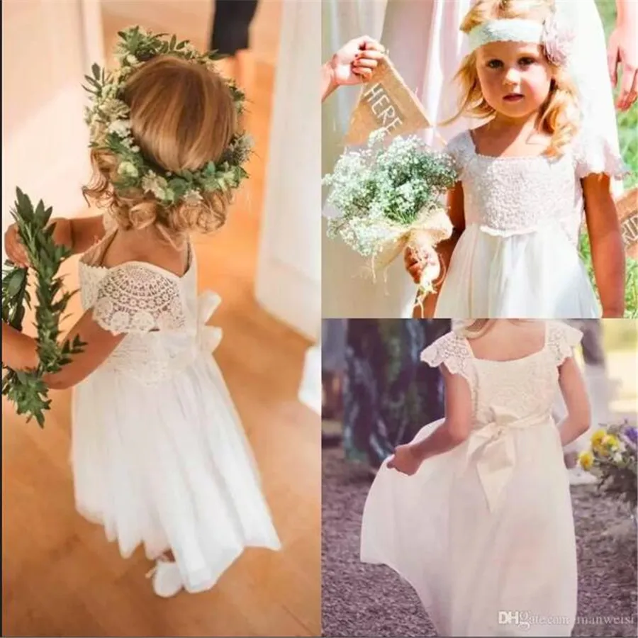 Hot Bohemia Chiffon Beach Flower S Dresses For Weddings Cap Bohemia Chiffon Beach Flower S Dresses For Weddings Cap Sleeves Little Kids Toddler Pageant Dress First Communion Gown