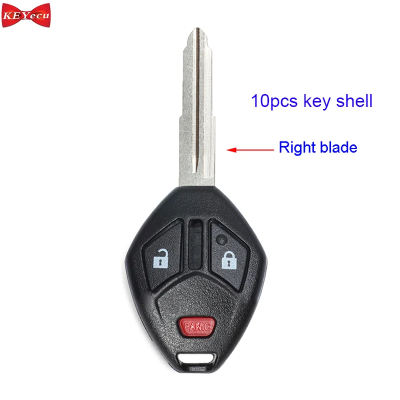 KEYECU 10pcs for Mitsubishi Eclipse Endeavor Galant Lancer Mirage Outlander Remote Car Key Shell Housing Cover Right Blade