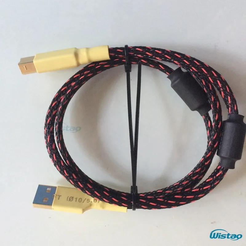 IWISTAO HIFI USB кабель для ЦАП USB2.0 A Plug-USB2.0 B eflon посеребренный провод ручной двойной магнит кольцо 0,75-2 м
