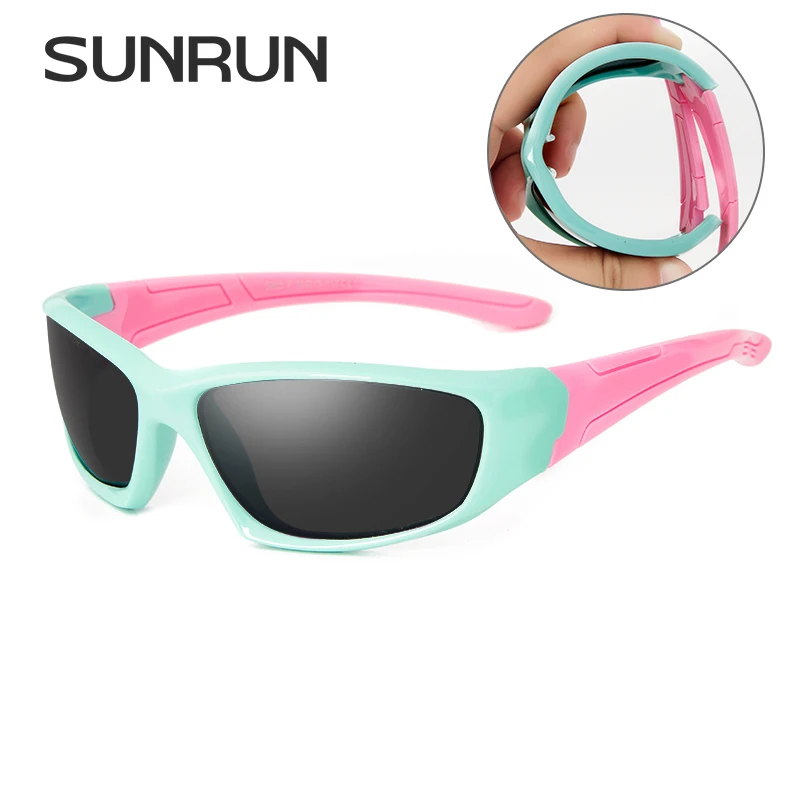 SUNRUN New Kids поляризованные очки детские для малышей TR90 солнцезащитные мальчиков и
