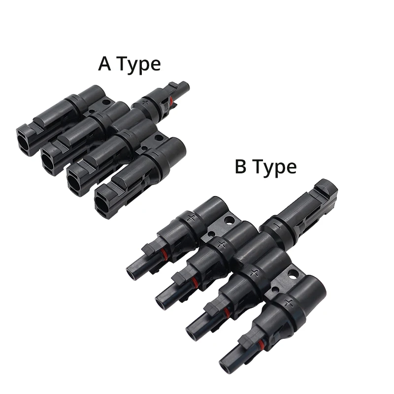 

Branch Connector TUV MC4 T Type 4 in 1 Male and Female Solar Cable Connector TF0166