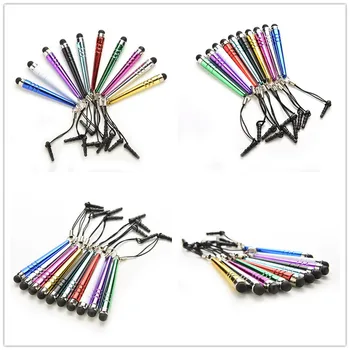 

Universal 10pcs Plastic Capacitive Stylus Pen for Touch Screen Phone Tablet PC with dust plugs
