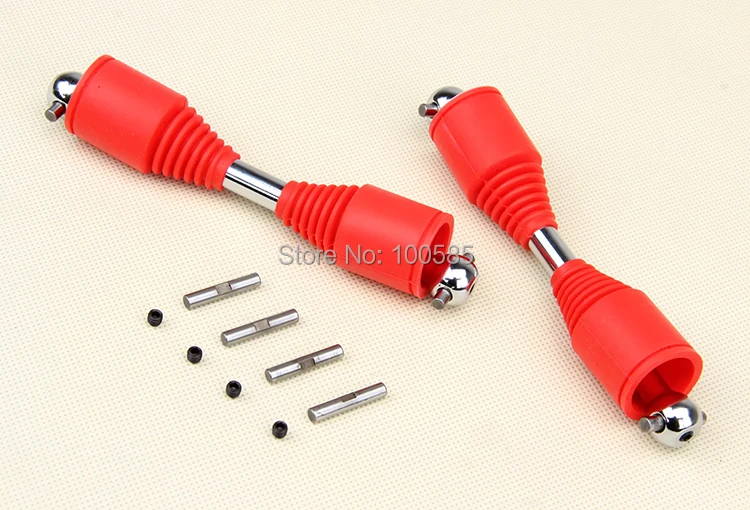 

New 9mm CVD Dog bone Drive Shaft with red silicone rubber axle boot - 1/5 scale baja spare parts - 850671